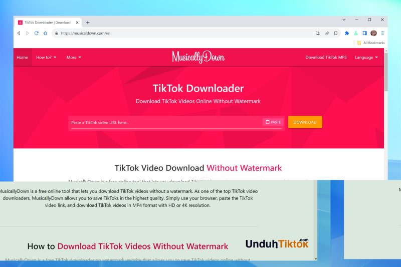 Xóa Logo Và ID TikTok bằng MusicallyDown