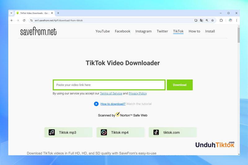 SaveFrom - công cụ xóa logo TikTok trên video chất lượng