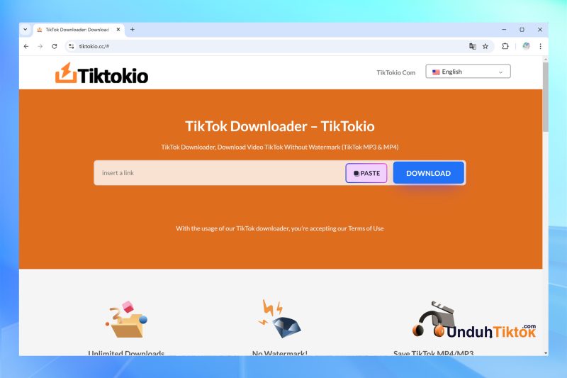 Hướng dẫn xóa logo video TikTok bằng TikTokio.cc