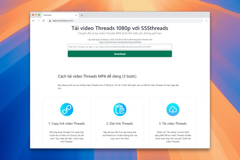 cach tai video threads