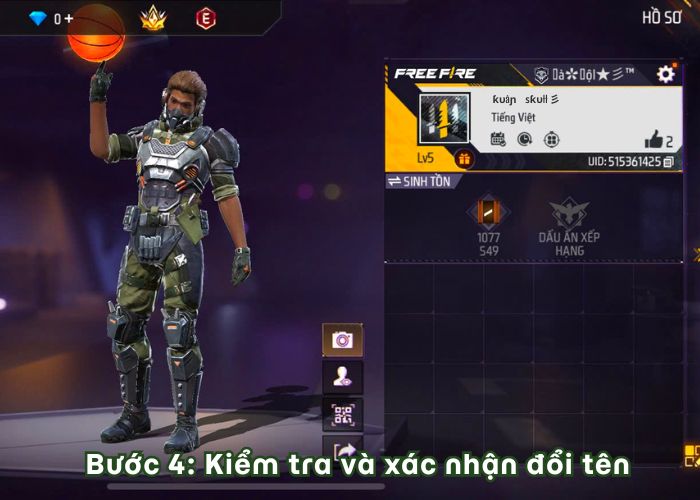 Kiểm tra và xác nhận đổi tên