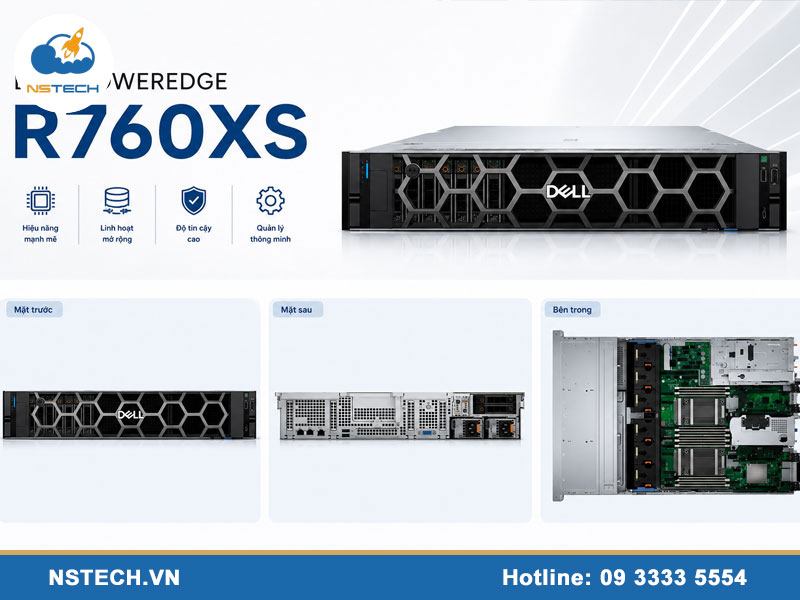 Mua server Dell R760xs 12x3.5" chính hãng, giá tốt tại NSTECH