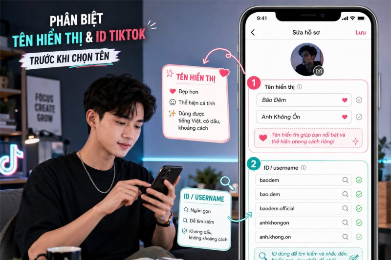 1001 Cách Đặt Tên TikTok Hay Cho Nam