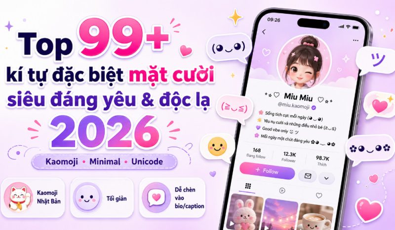 ky tu dac biet mac cuoi dang yeu doc la